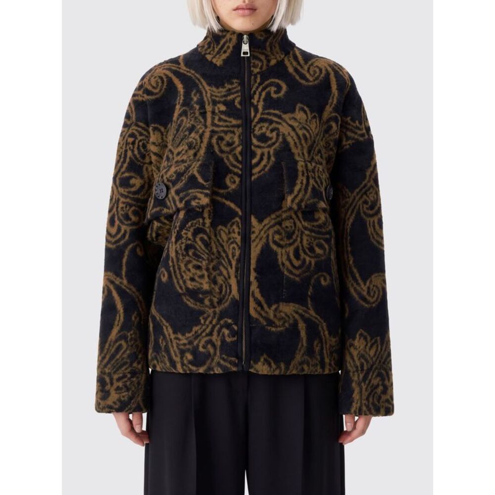 Liu Jo Women Liu Jo Paisley Print Wool Blend Bomber Jacket With Relaxed Fit